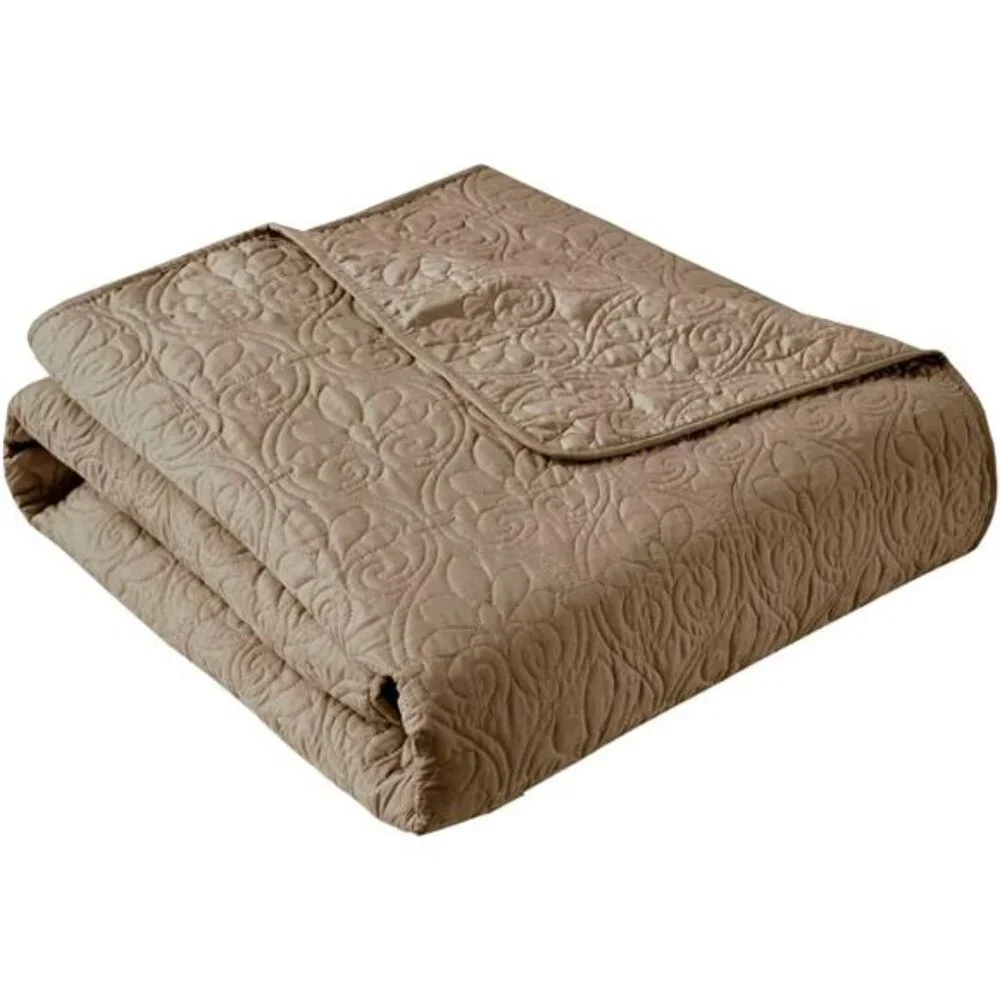Oversized Quilted Throw in Khaki Finish MP50-2984, 60